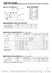 HD74LS38 datasheet pdf Hitachi Semiconductor