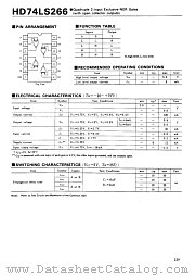 HD74LS266 datasheet pdf Hitachi Semiconductor
