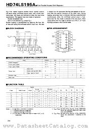 HD74LS195A datasheet pdf Hitachi Semiconductor