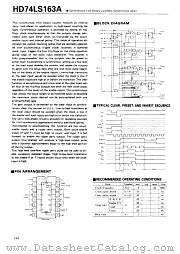 HD74LS163A datasheet pdf Hitachi Semiconductor