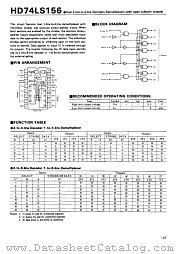 HD74LS156 datasheet pdf Hitachi Semiconductor