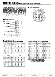 HD74LS155 datasheet pdf Hitachi Semiconductor