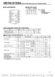 HD74LS126A datasheet pdf Hitachi Semiconductor