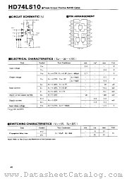 HD74LS10 datasheet pdf Hitachi Semiconductor