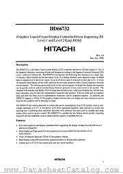 HD66732 datasheet pdf Hitachi Semiconductor