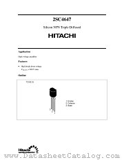 2SC4647 datasheet pdf Hitachi Semiconductor