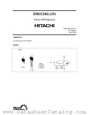 2SD2124(L)/(S) datasheet pdf Hitachi Semiconductor