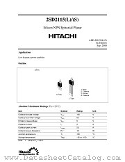 2SD2115(L)/(S) datasheet pdf Hitachi Semiconductor