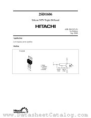 2SD1606 datasheet pdf Hitachi Semiconductor