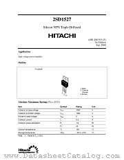 2SD1527 datasheet pdf Hitachi Semiconductor