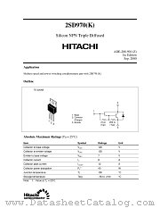 2SD970(K) datasheet pdf Hitachi Semiconductor