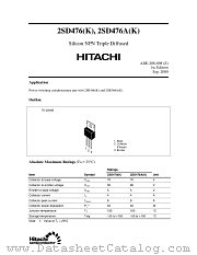 2SD476(K) datasheet pdf Hitachi Semiconductor