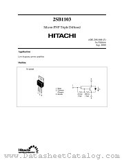 2SB1103 datasheet pdf Hitachi Semiconductor