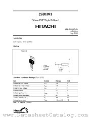 2SB1091 datasheet pdf Hitachi Semiconductor