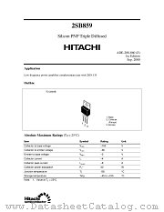2SB859 datasheet pdf Hitachi Semiconductor