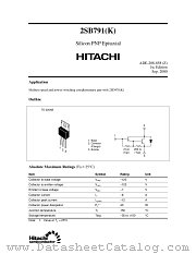 2SB791(K) datasheet pdf Hitachi Semiconductor