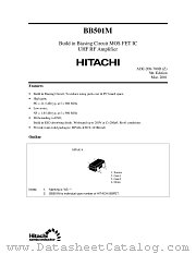 BB501M datasheet pdf Hitachi Semiconductor