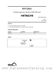 HVC202A datasheet pdf Hitachi Semiconductor