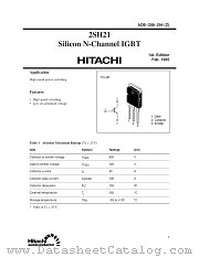 2SH21 datasheet pdf Hitachi Semiconductor