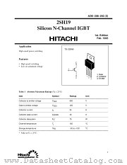 2SH19 datasheet pdf Hitachi Semiconductor