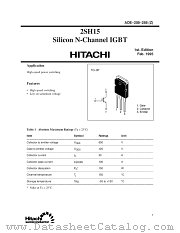 2SH15 datasheet pdf Hitachi Semiconductor