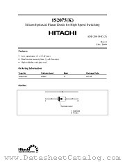 1S2075(K) datasheet pdf Hitachi Semiconductor