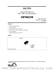 2SC5759 datasheet pdf Hitachi Semiconductor