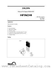 2SK2096 datasheet pdf Hitachi Semiconductor