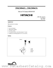 2SK2084(L)/(S) datasheet pdf Hitachi Semiconductor
