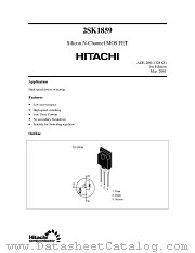 2SK1859 datasheet pdf Hitachi Semiconductor