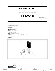 2SK1836 datasheet pdf Hitachi Semiconductor