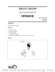2SK1157 datasheet pdf Hitachi Semiconductor