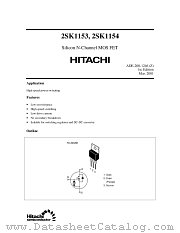2SK1154 datasheet pdf Hitachi Semiconductor