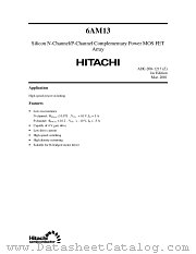 6AM13 (NCH/PCH) datasheet pdf Hitachi Semiconductor