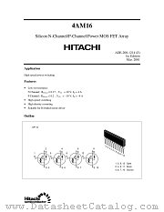4AM16 (NCH/PCH) datasheet pdf Hitachi Semiconductor