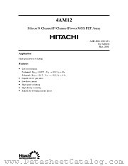 4AM12 (NCH/PCH) datasheet pdf Hitachi Semiconductor