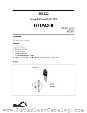 2SJ222 datasheet pdf Hitachi Semiconductor