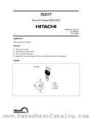 2SJ117 datasheet pdf Hitachi Semiconductor