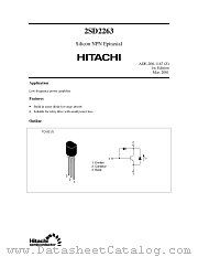 2SD2263 datasheet pdf Hitachi Semiconductor