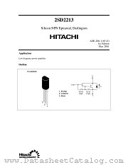 2SD2213 datasheet pdf Hitachi Semiconductor