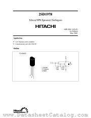 2SD1978 datasheet pdf Hitachi Semiconductor