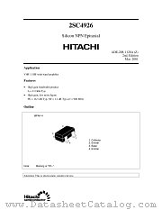2SC4926 datasheet pdf Hitachi Semiconductor