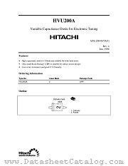 HVU200A datasheet pdf Hitachi Semiconductor
