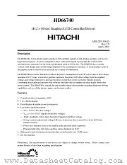 HD66740 datasheet pdf Hitachi Semiconductor