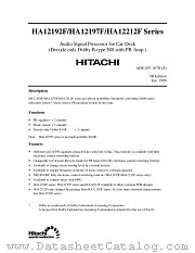 HA12192F datasheet pdf Hitachi Semiconductor