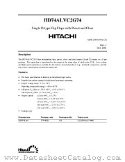 HD74ALVC2G74 datasheet pdf Hitachi Semiconductor