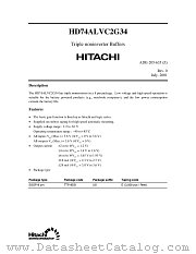 HD74ALVC2G34 datasheet pdf Hitachi Semiconductor