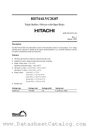 HD74ALVC2G07 datasheet pdf Hitachi Semiconductor