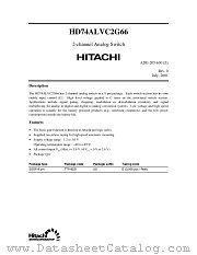 HD74ALVC2G66 datasheet pdf Hitachi Semiconductor