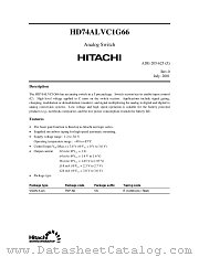 HD74ALVC1G66 datasheet pdf Hitachi Semiconductor